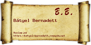 Bátyel Bernadett névjegykártya